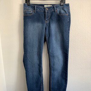 PARIS Blues Women Jeans Straight Leg Dark Faded Blue Size 9 Cotton Polyester